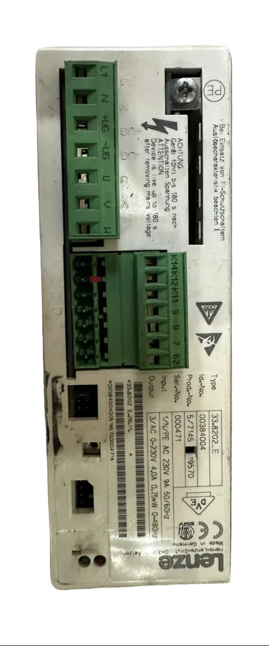 Lenze 33.8202-E AC Frequency Inverter Drive 0.75kW 230V Single Phase Input