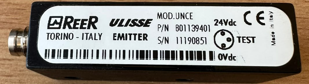 Reer Ulisse UNCE Emitter & 2× UNCR Receivers 24VDC P/N 801139401 / 8011395