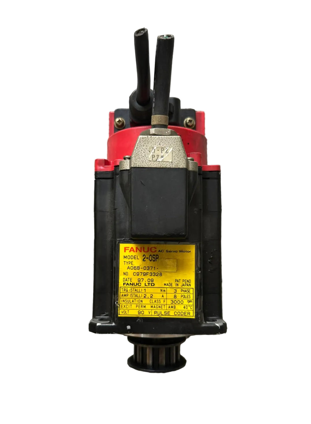 Fanuc A06B-0371 AC Servo Motor Model 2-0SP 90V 3000RPM Pulse Coder