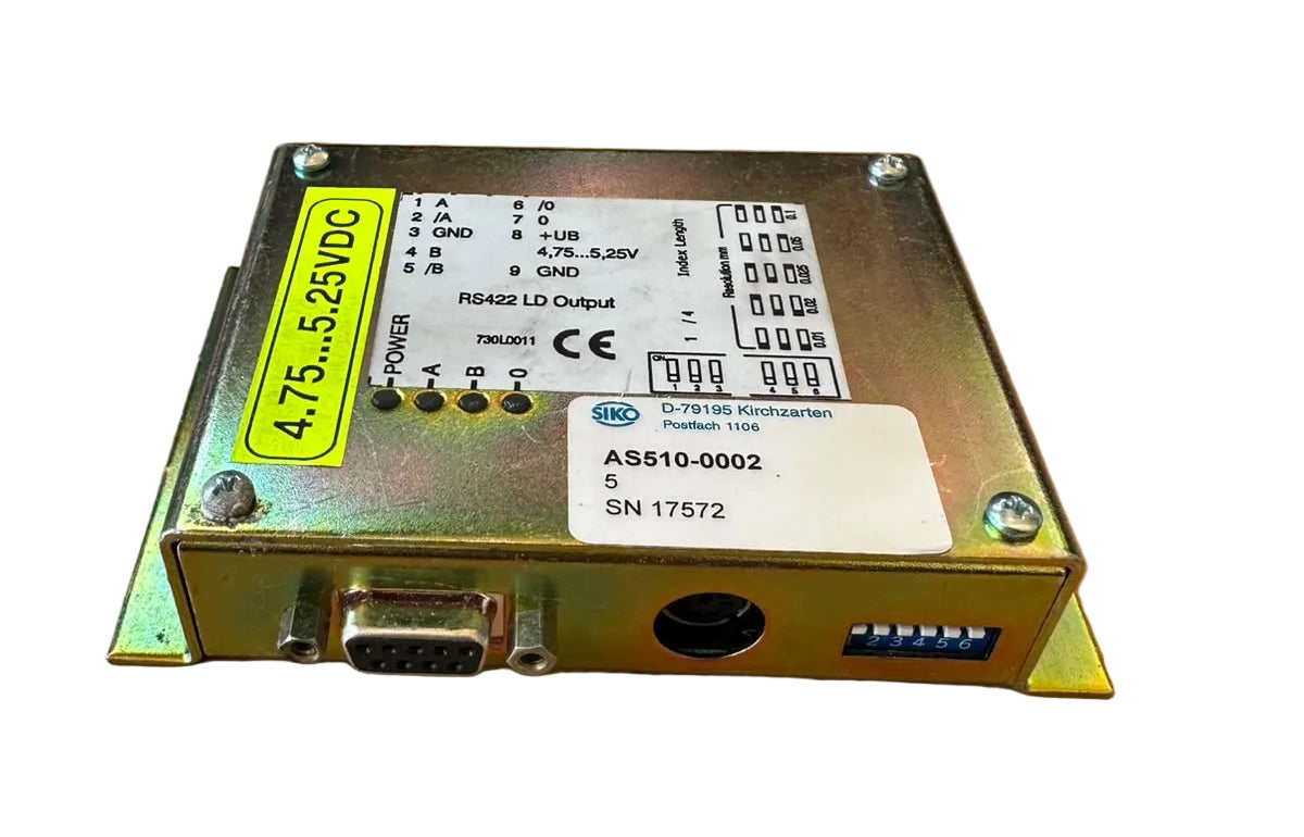 SIKO AS510/1 AS510-0002 Evaluation Electronics RS422 4.75–5.25VDC