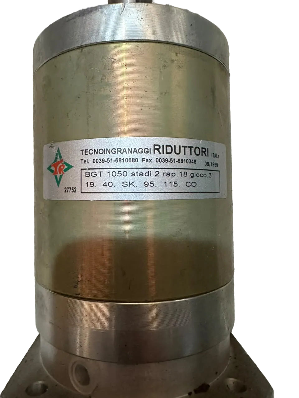 Tecnoingranaggi BGT1050 2-Stage Planetary Gearbox Ratio 18:1 SK95-115