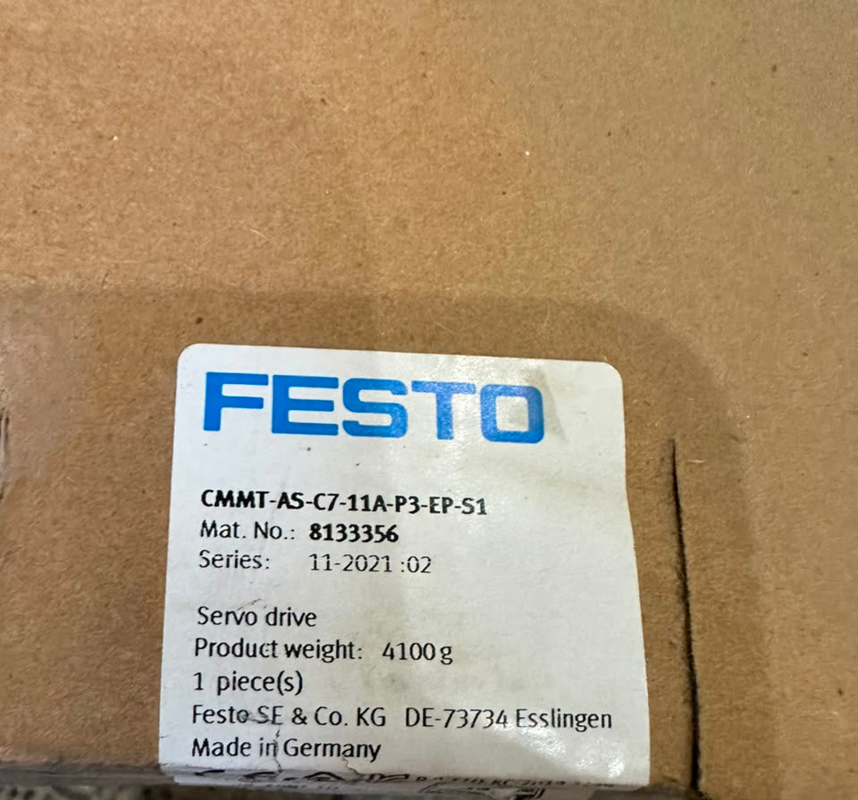 Festo CMMT-AS-C7-11A-P3-EP-S1 Servo Drive 4kW 3×200–480VAC EtherNet/IP