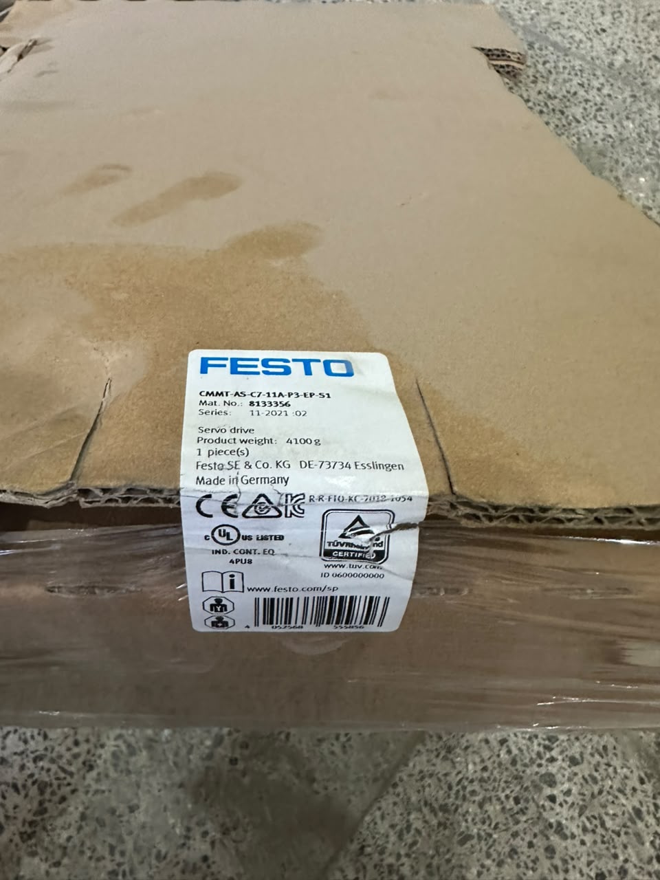 Festo CMMT-AS-C7-11A-P3-EP-S1 Servo Drive 4kW 3×200–480VAC EtherNet/IP