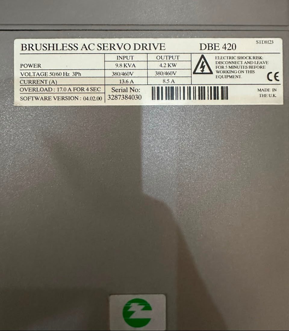 Control Techniques Digitax DBE 420 Brushless AC Servo Drive 4.2kW 380/460V