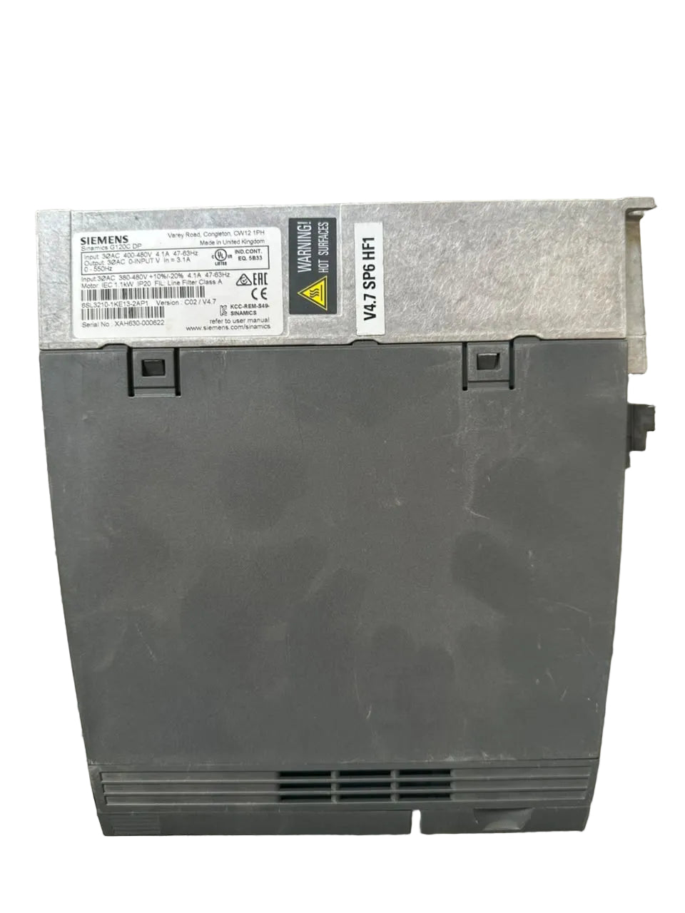 Siemens SINAMICS G120C DP 6SL3210-1KE13-2AP1 Variable Frequency Drive 1.1 kW 400–480V