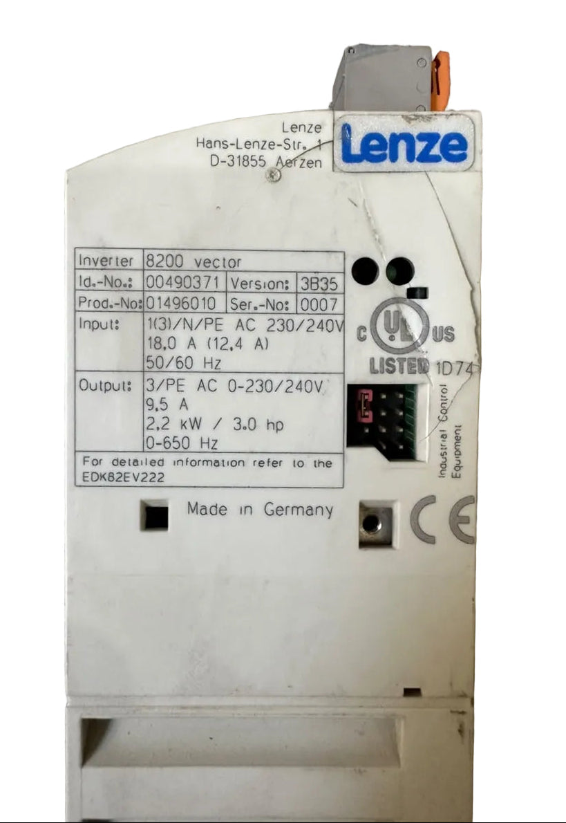 Lenze 8200 Vector E82EV223_2C AC Frequency Inverter Drive 2.2kW 230V 3HP