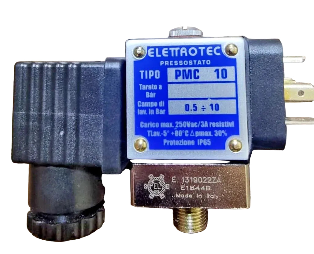 Elettrotec PMC 10 Pressure Switch 0.5–10 Bar IP65 – Made in Italy