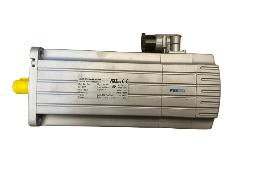 Festo EMMS-AS-100-M-HS-RM AC Servo Motor 565V 3400 RPM 5.63 Nm