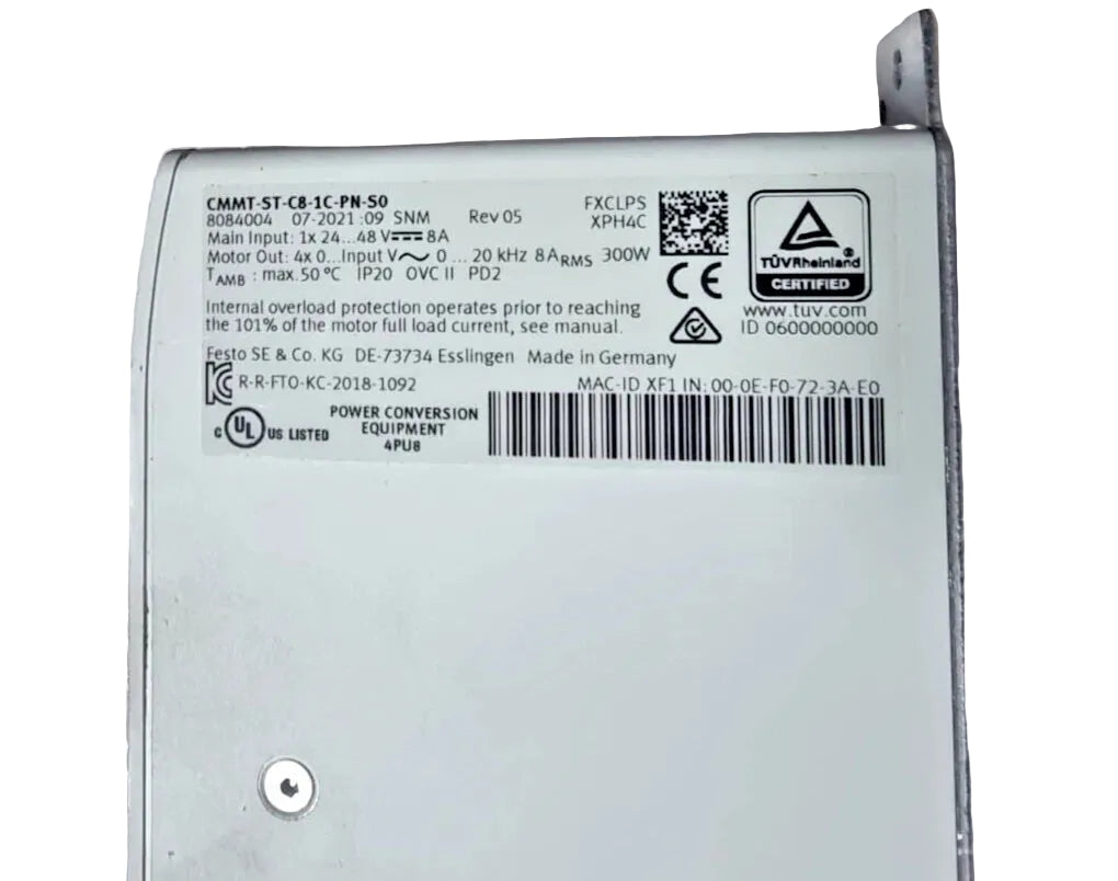 Festo CMMT-ST-C8-1C-PN-S0 Servo Drive PROFINET 8084004