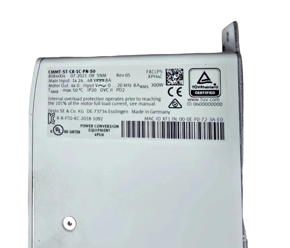 Festo CMMT-ST-C8-1C-PN-S0 Servo Drive PROFINET 8084004