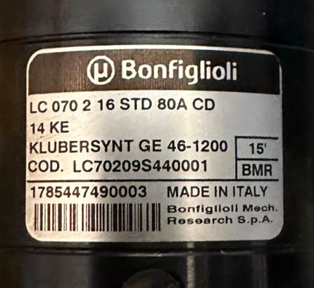 Bonfiglioli LC070 Precision Planetary Gearbox 16:1 Ratio LC70209S440001