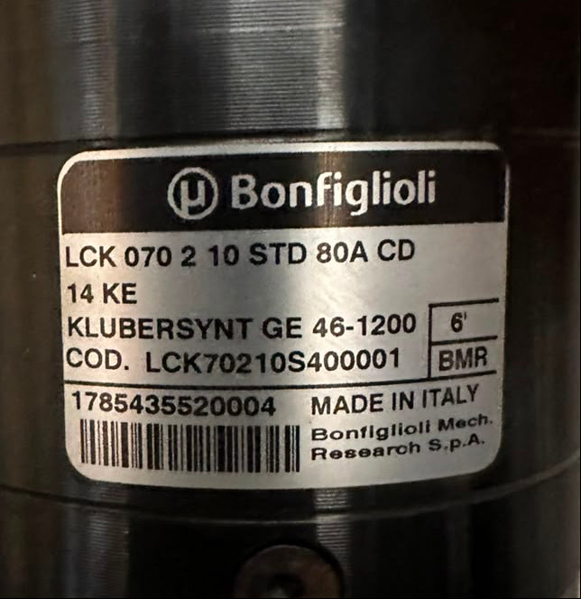 Bonfiglioli LCK070 Precision Planetary Gearbox 10:1 Ratio LCK70210S400001