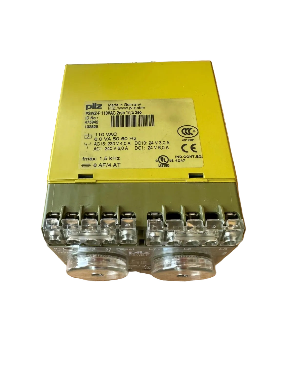 Pilz PSWZ-F 110VAC Safety Relay 2NO/1NC