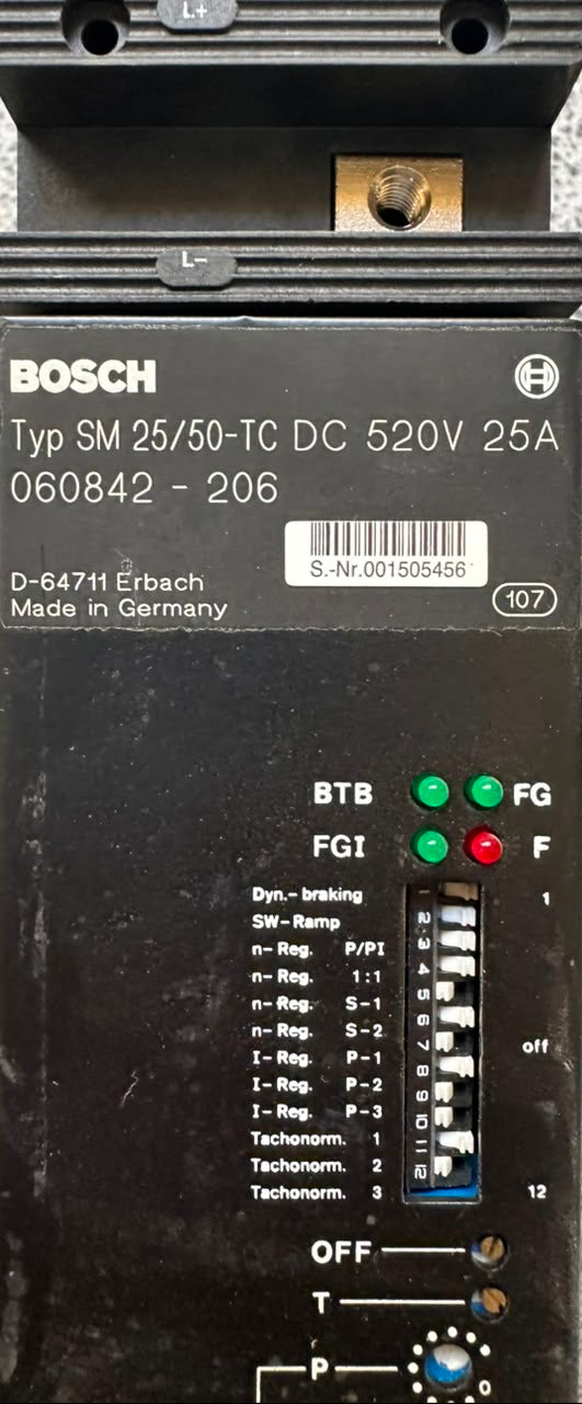 Bosch SM 25/50-TC DC Servo Drive Controller 520V 25A 060842-206