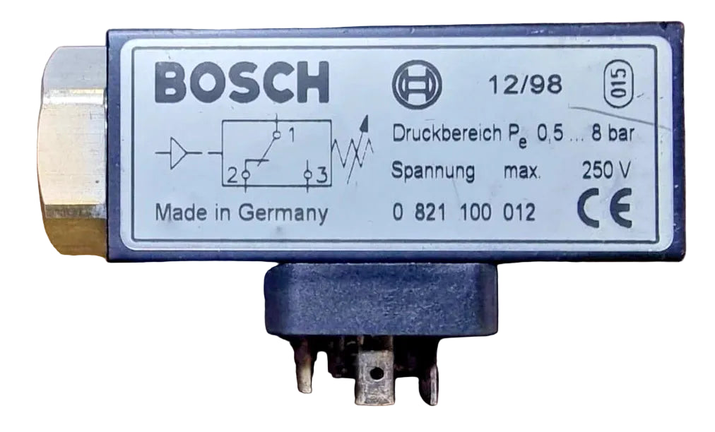 Bosch 0 821 100 012 Pneumatic Pressure Switch 0.5-8 Bar