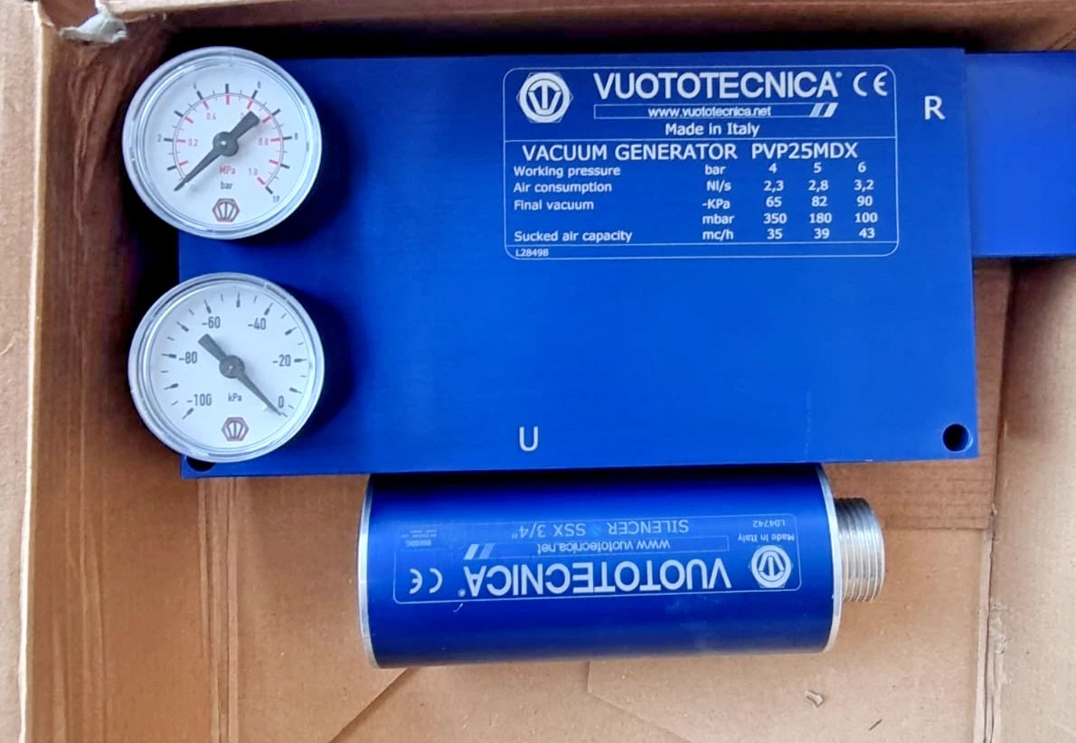 Vuototecnica PVP25MDX Pneumatic Vacuum Generator – Made in Italy