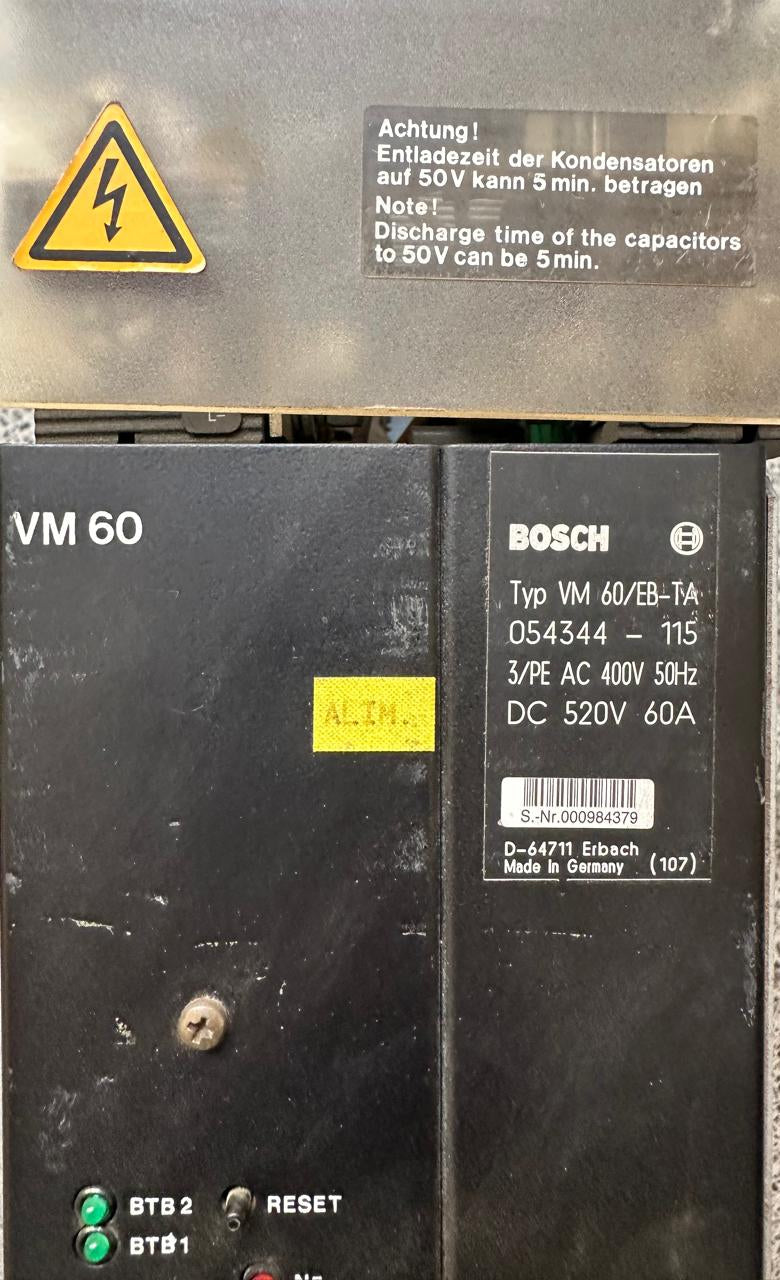 Bosch VM 60/EB-TA Power Supply Module 400VAC 60A DC 520V 054344-115